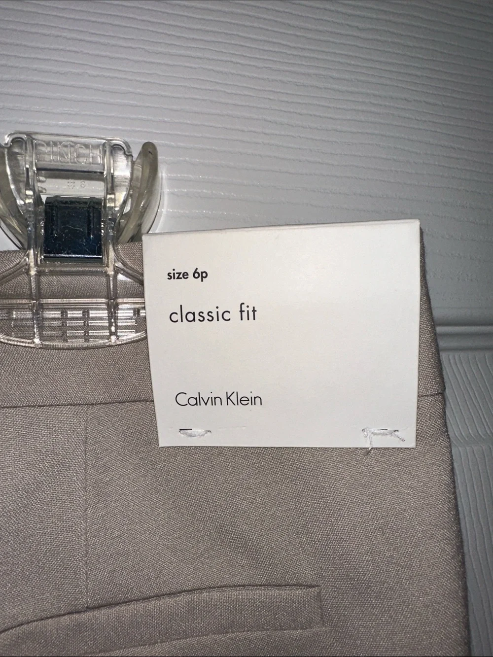 NWT Calvin Klein Women's Straight-Leg Dress Pants — Beige Taupe